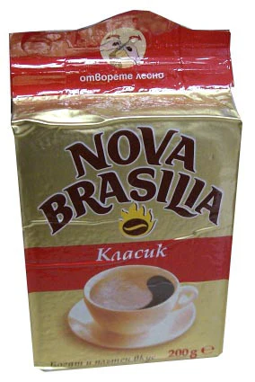 Nova Brasilia Ground Coffee, Classic, 200g, red pack