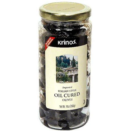 Oil Cured Olives, Italian Style (Krinos) 10oz