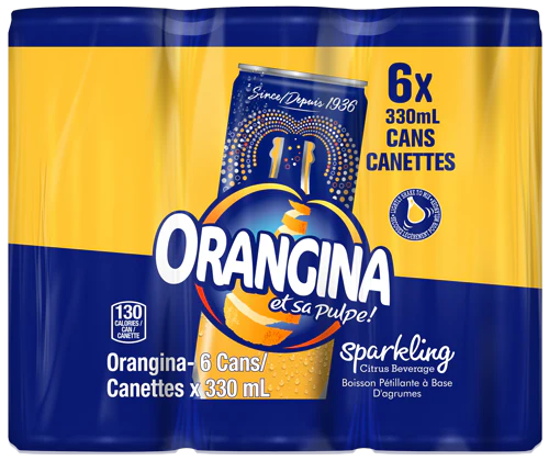 Orangina Beverage CASE (6 x 11.2 FL OZ) CANS