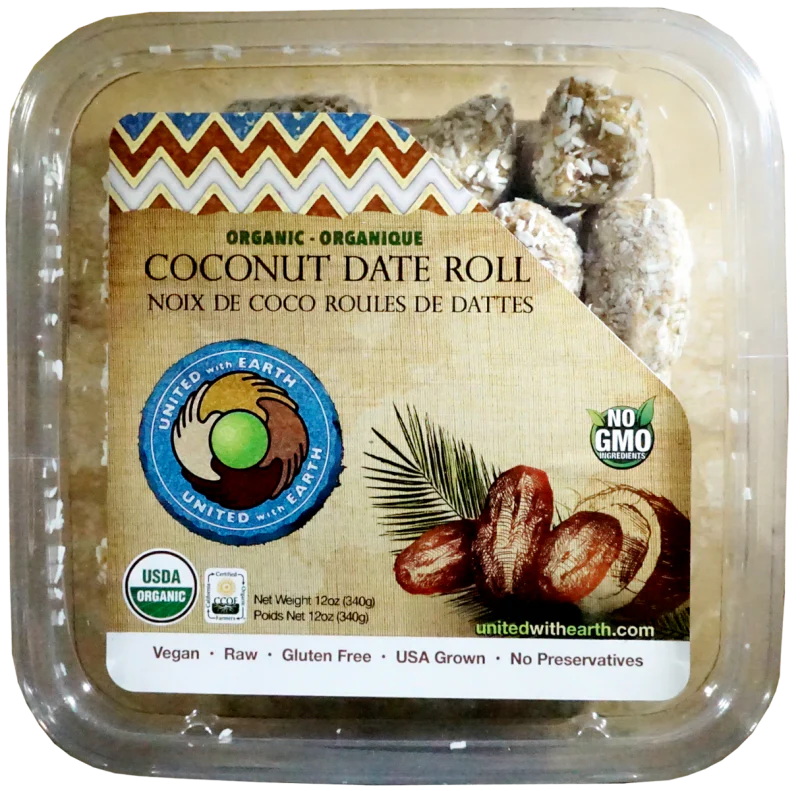 Organic Coconut Roll Dates (United with Earth) 12 oz