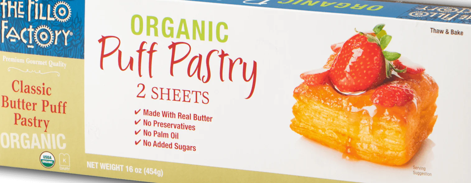 Organic Puff Pastry Dough (Fillo Factory) 16 oz - Image 2