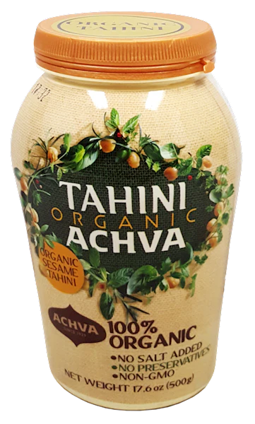 Organic Tahini, Ground Sesame Seeds (ACHVA) 16 oz