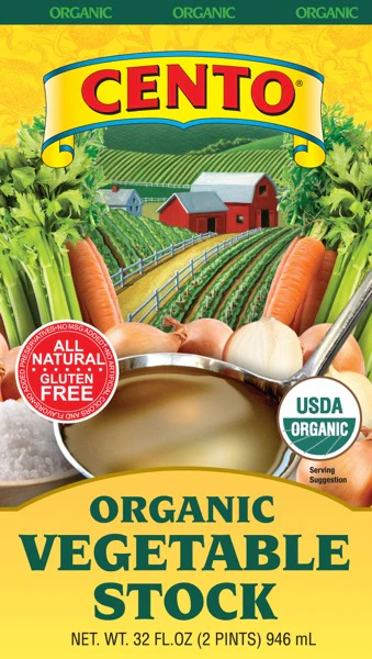 Organic Vegetable Stock (Cento) 32 oz