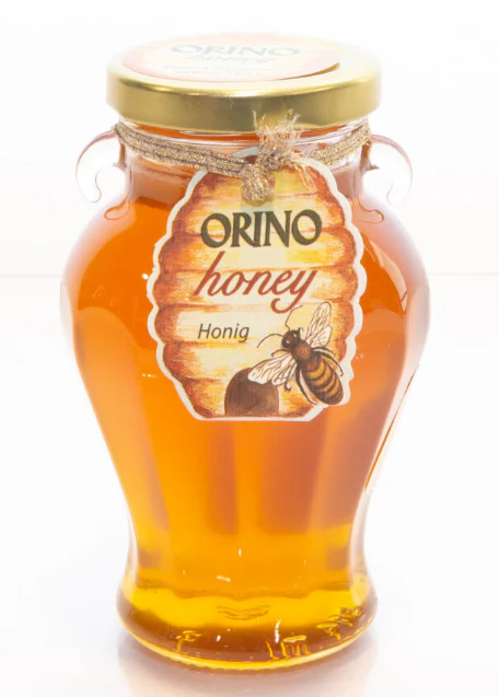Orino Greek Honey from Wild Herbs and Coniferous Trees, 14oz Jar