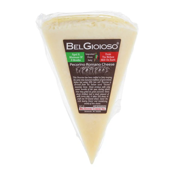 Pecorino Romano Cheese Wedge, BelGioioso, 8 oz