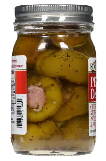 Pepper Delights, Cherry Peppers Stuffed with Prosciutto & Provolone (Norpaco) 14 oz - Image 3