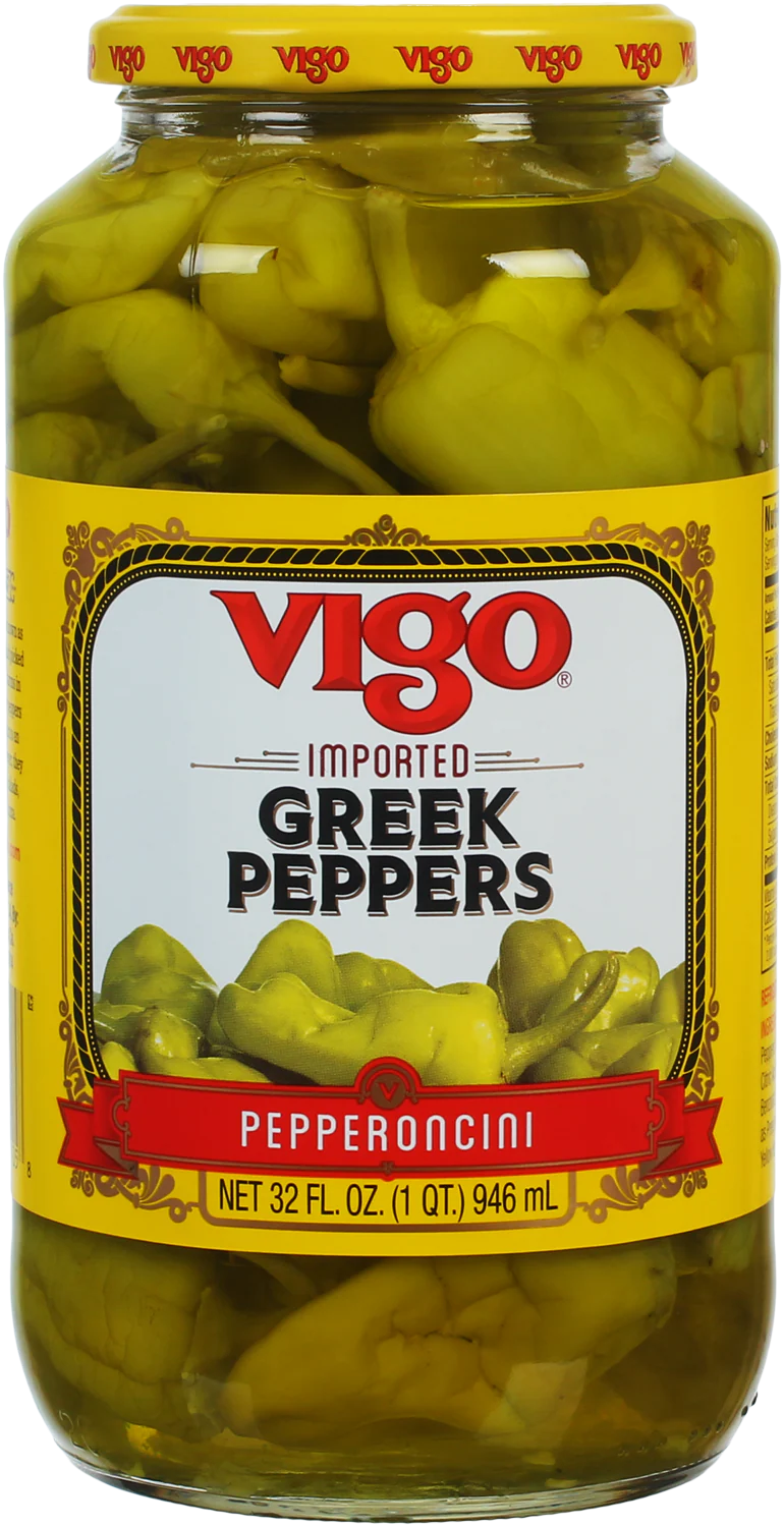 Pepperoncini Imported, Greek Peppers (Vigo) 32 oz