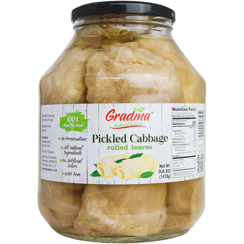 Pickled Cabbage Leaves (Gradina) 1470g