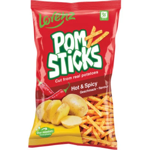 Pomsticks, Hot and Spicy (Lorenz) 100g