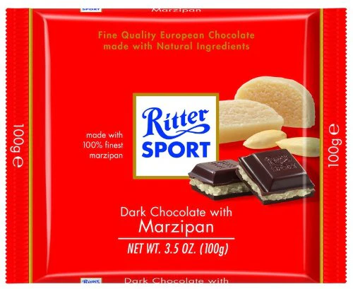 Ritter Sport Marzipan Dark Chocolate  100g