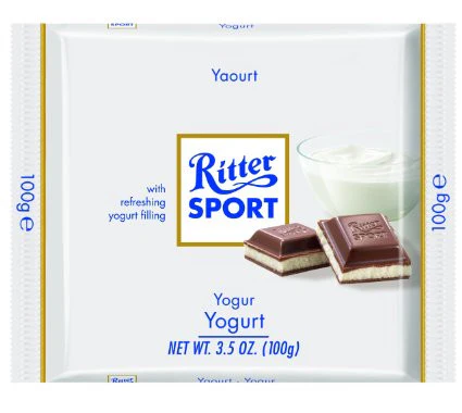 Ritter Sport Milk Chocolate with Yogurt, 100g