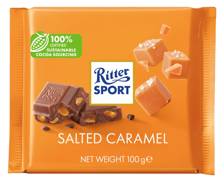 Ritter Sport Salted Caramel Chocolate, 100g