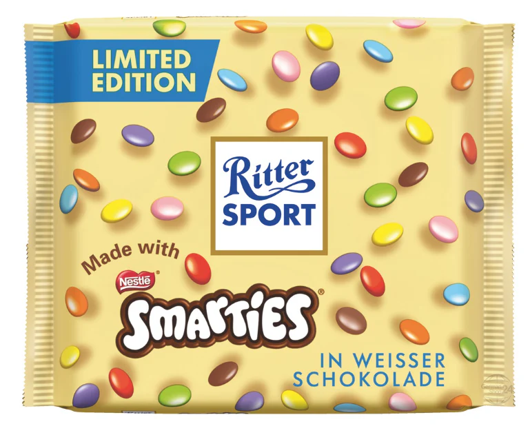 Ritter Sport Smarties in White Chocolate, 3.5 oz (100g)