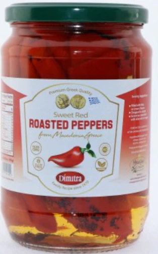 Roasted Red Peppers (Dimitra) 24 oz
