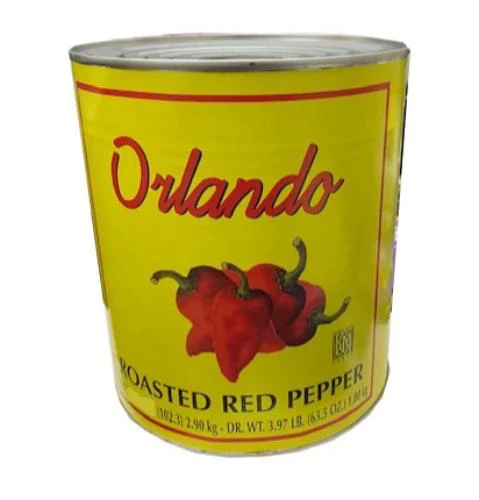 Roasted Red Peppers (Orlando) 102.3 oz, #10 Can Or Port Royal Brand