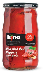 Roasted Red Peppers with Garlic (HINA) 680g (23.99 oz)
