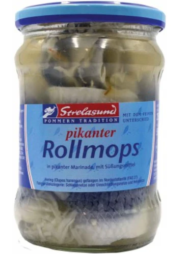 Rollmops, Marinated Herring (Strelasund) Jar, (17.5 oz) 500g