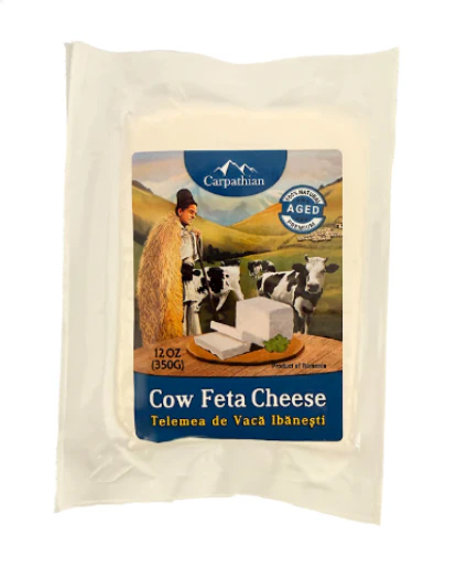 Romanian Telemea Cow Feta Cheese, 350g