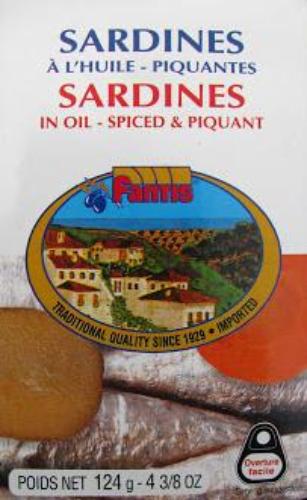 Sardines in Oil Spiced and Piquant (Fantis) 125g