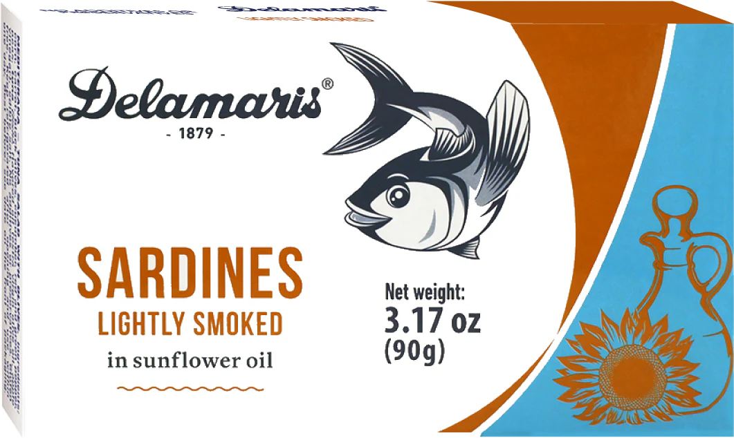 Sardines Lightly Smoked in Sunflower Oil (MarcoPolo) 3.17 oz (90g)