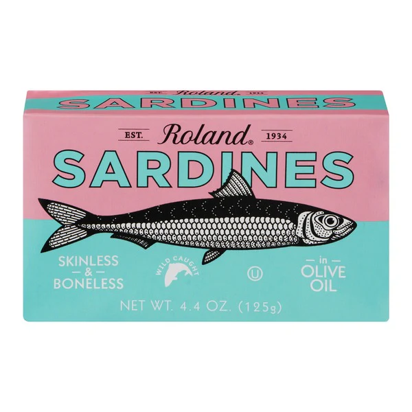 Sardines Skinless and Boneless in OLIVE Oil (Roland) 125g