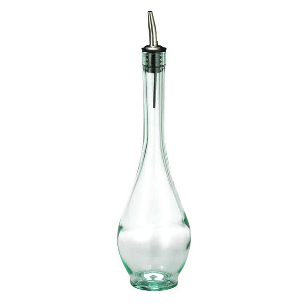 Siena Green Tint Glass Oil Bottle with Pourer, 16 oz