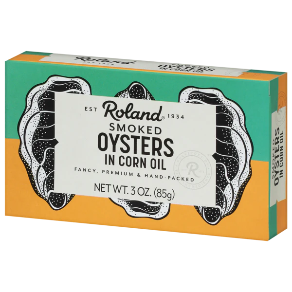 Smoked Oysters in Corn Oil (Roland) 3.0 oz (85g)