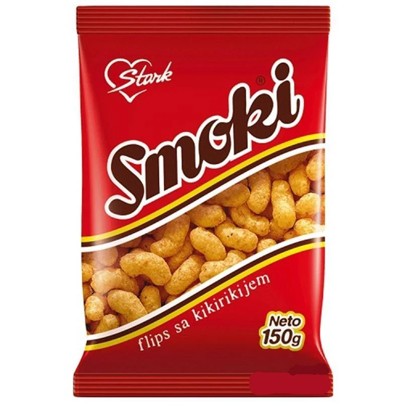 Smoki Peanut Flavored Snacks, CASE, 20x150g