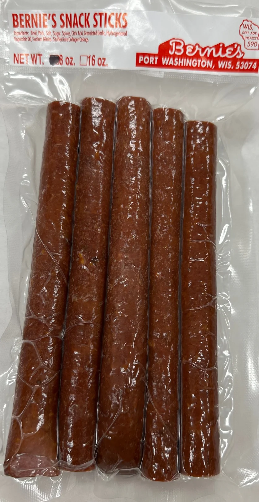 Snack Sticks, Mild (Bernie's) 8 oz