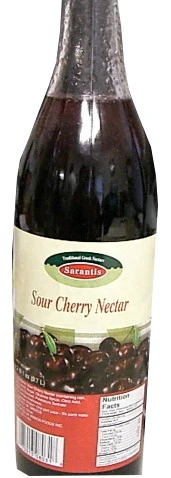 Sour Cherry Nectar Syrup - Visino, 2 lb 1 oz (0.7L)