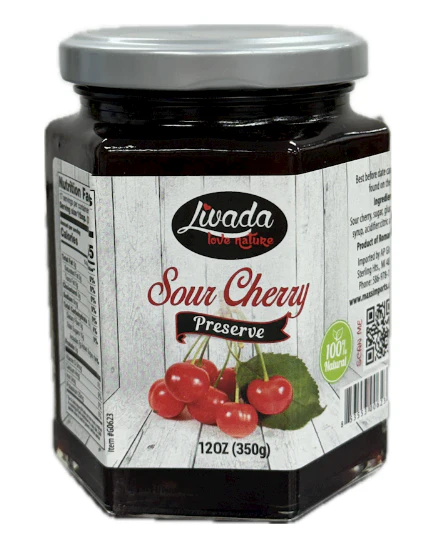 Sour Cherry Preserve (Livada) 12 oz (350g)