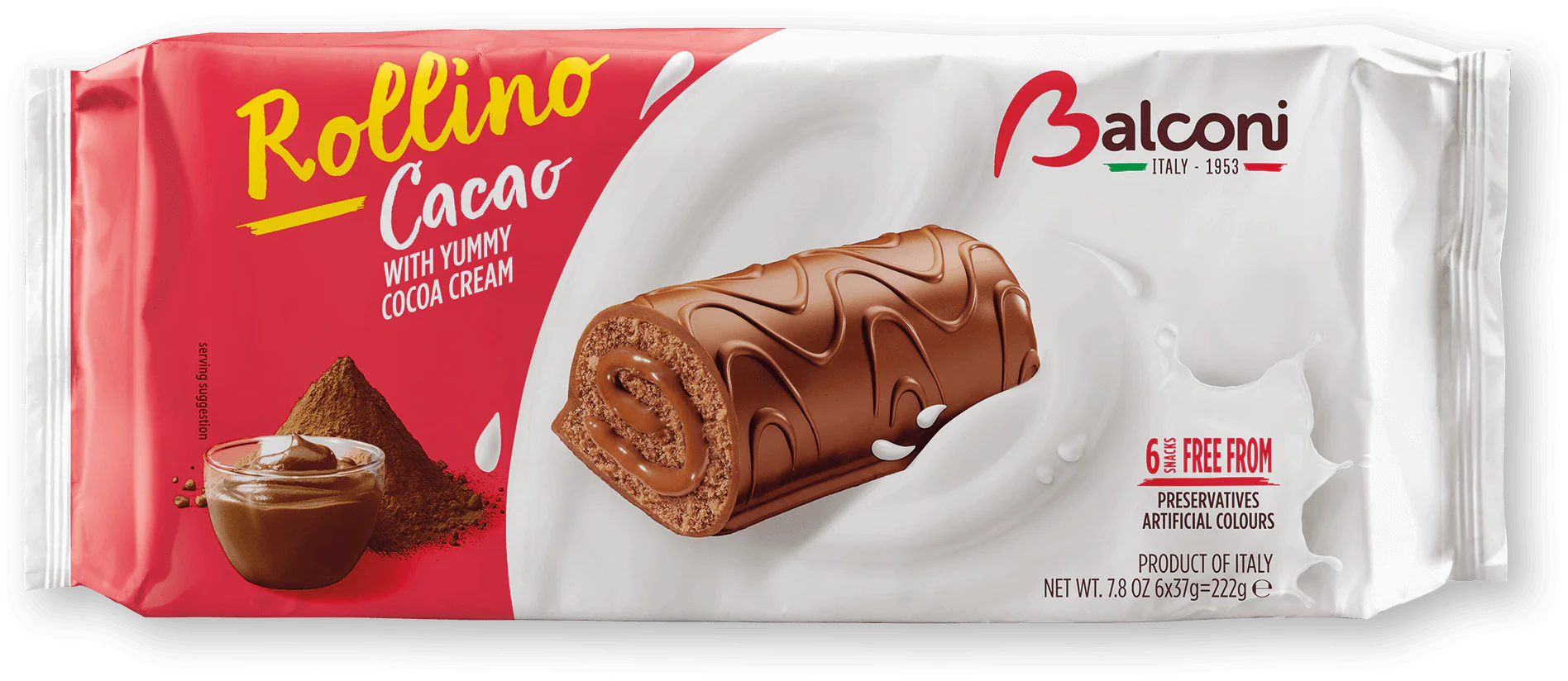 Sponge Cakes with Cocoa Filling (Rollino) 6pc