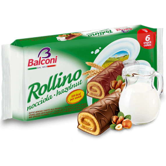 Sponge Cakes with Hazelnut Filling (Rollino) 6pc