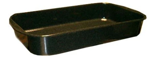 Square Enamel Pan no.32 cm, 2.5 in. deep