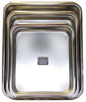 Square Stainless Steel Pan, I.D. 16 x 13.5 in, 2.5 in. deep