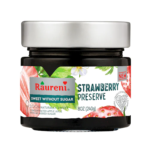 Strawberry Preserve (Raureni) - No Sugar Added, 8 oz (240g)
