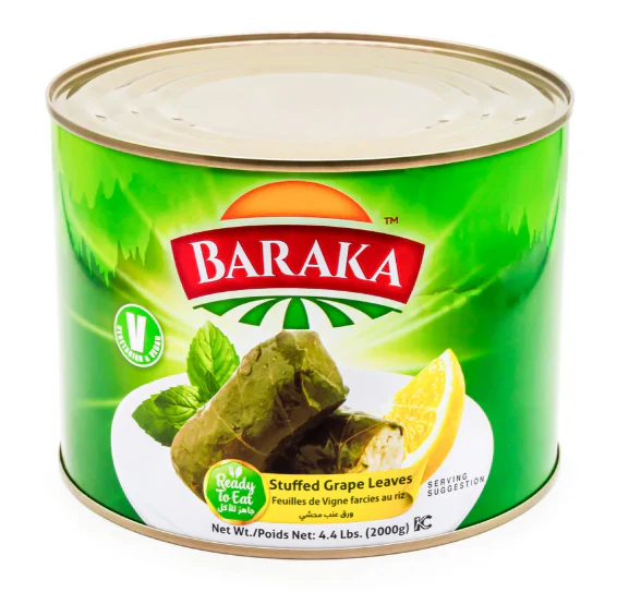 Stuffed Grape Leaves (Baraka) 4.4 Lbs. (2000g)