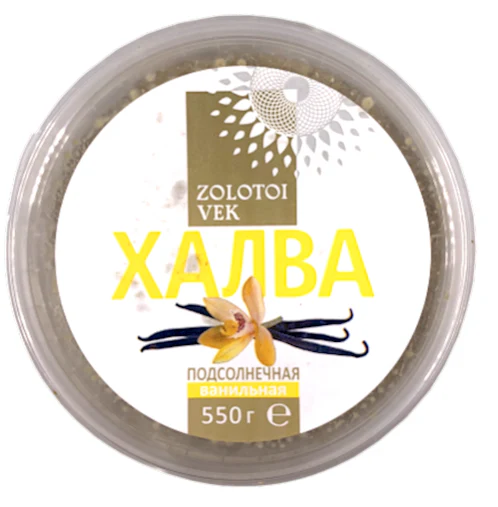 Sunflower Seed Halva, Vanilla (Zolotoi Vek) 550g