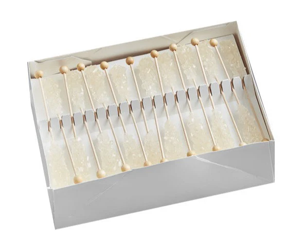Swizzle Sticks, Gourmet Rock Candy , White (Roses Brands) 72 count, 25.39 oz CASE - Image 2