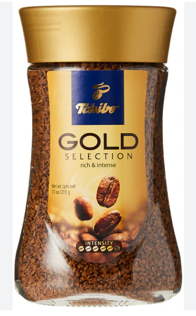 Tchibo Gold Selection Instant Coffee, 200g Jar