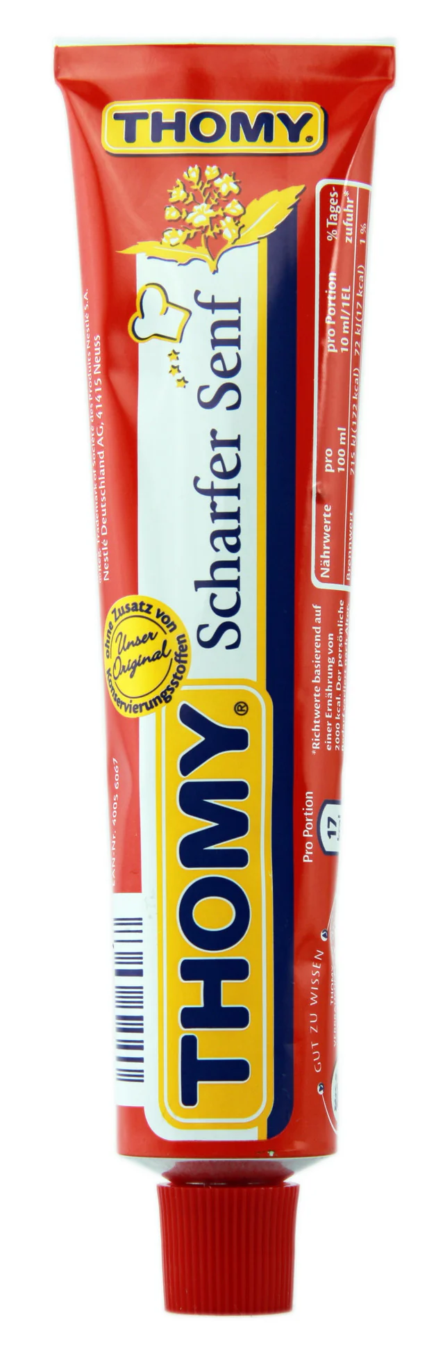 Thomy Scharfer Senf - HOT Mustard, 100ml tube