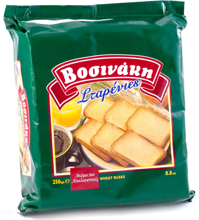 Toast Rusks Wheat (Bosinaki) 250g Green Pack - Image 2