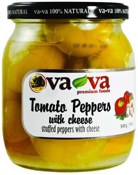 Tomato Peppers Stuffed with Cheese (Vava) 510g