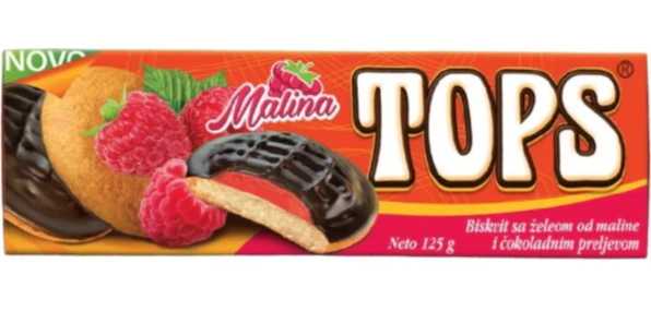 TOPS Raspberry Jaffa Cakes, 125g (4.41 oz)