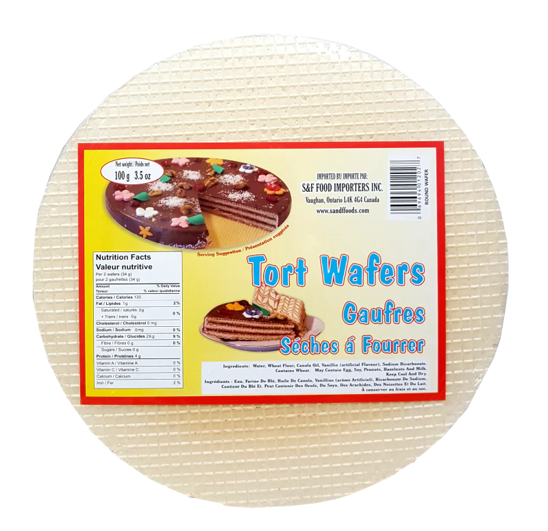 Tort Wafers 6 sheets, ROUND (S&F) 100g (3.5 oz) or Franzeluta Brand - Image 2