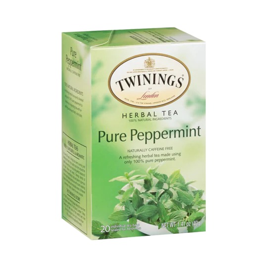 Twinings Pure Peppermint Herbal Tea, 1.41 Ounce Box