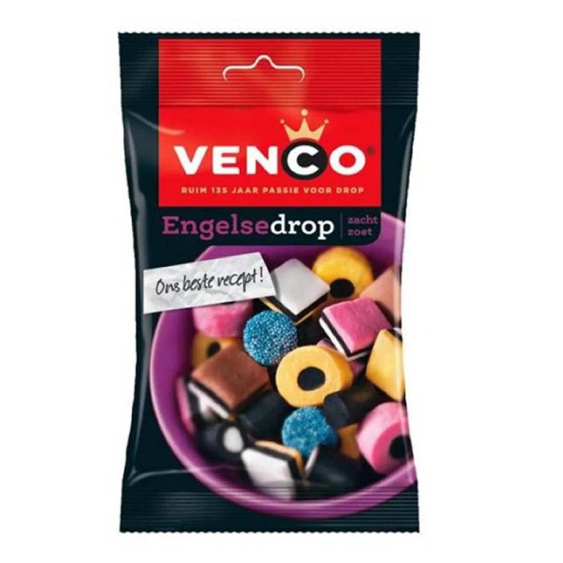 Venco Engelse Drop, Assorted English Licorice, 3.53 oz (100g)
