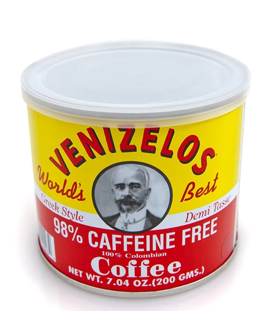 Venizelos Greek Style Ground Coffee - 98 percent Caffeine Free   200g