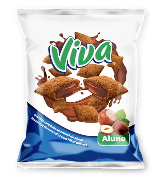 Viva Hazelnut Flavored Cream Filled Pillows, 200g