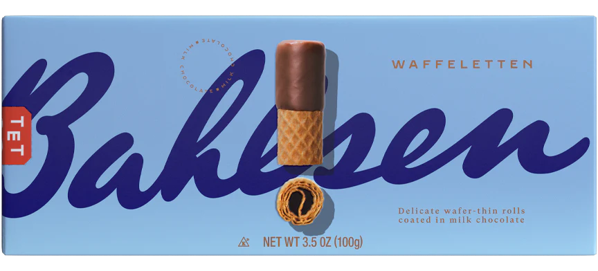 Waffeletten Crispy Rolled Wafers, Milk Chocolate (Bahlsen) 3.5 oz
